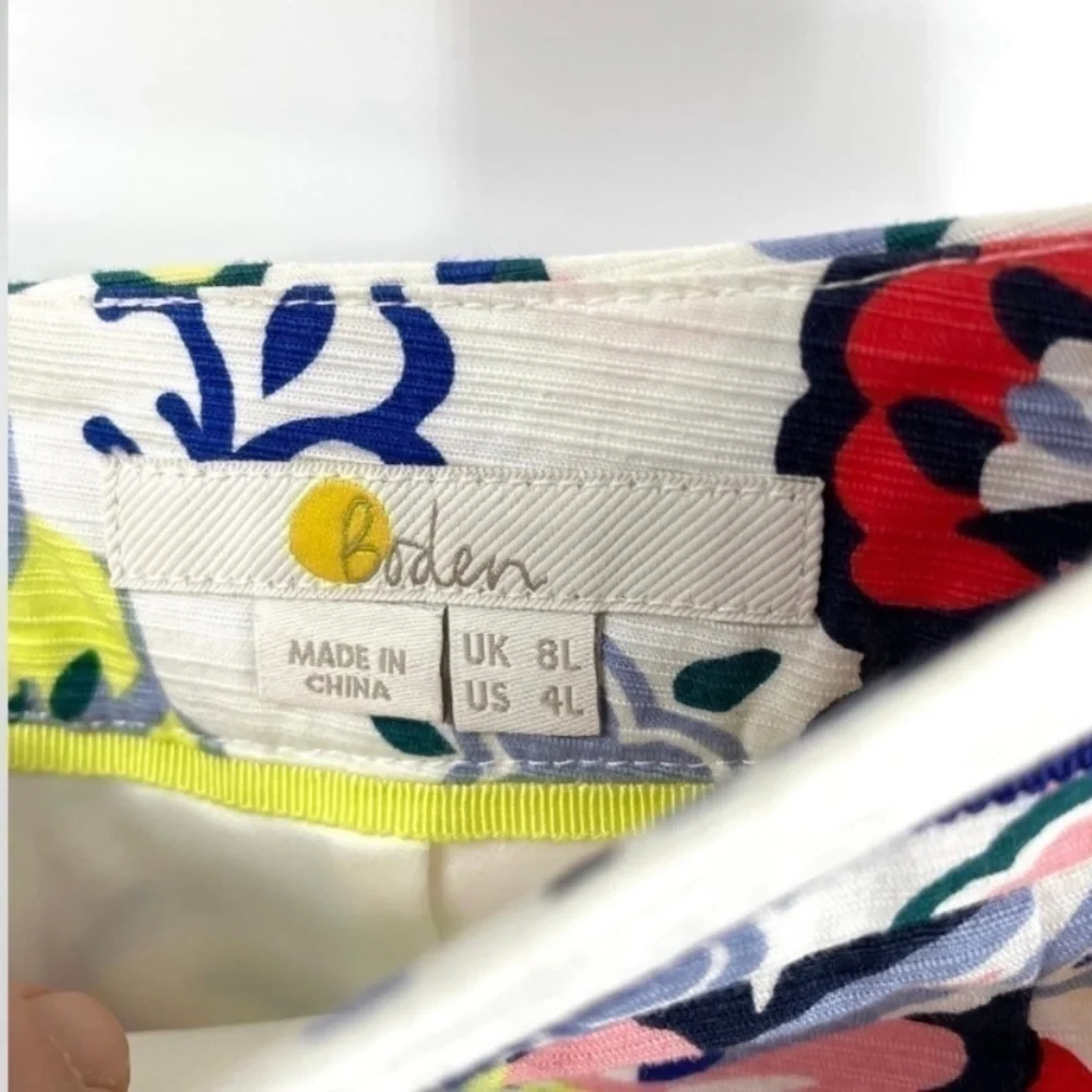 Boden White Floral Pencil Skirt - Picture 3 of 12